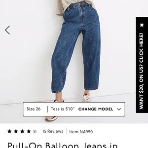 Madewell Balloon Jeans